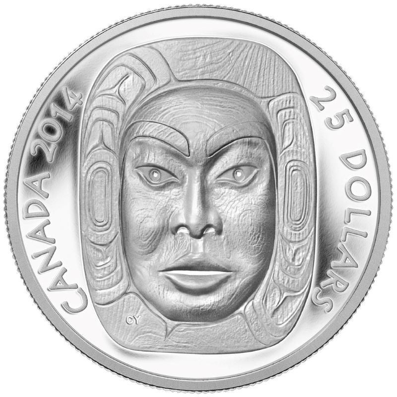 Fine Silver Ultra High Relief Coin - Matriarch Moon Mask Reverse