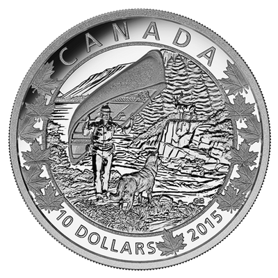 Fine Silver Coin - Canoe Across Canada: Wondrous West Reverse
