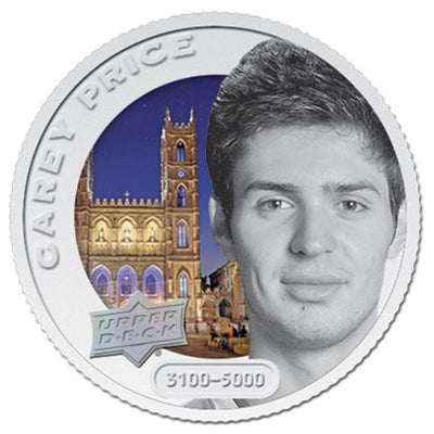 Fine Silver Coin with Colour - Upper Deck Grandeur Hockey Coin: Carey Price Reverse
