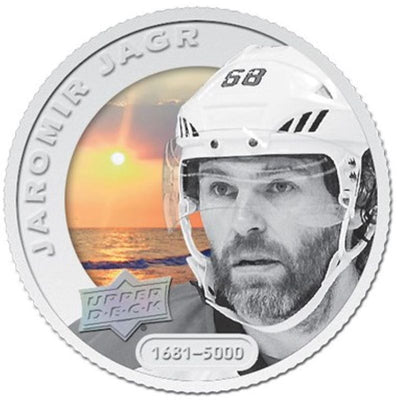 Fine Silver Coin with Colour - Upper Deck Grandeur Hockey Coin: Jaromir Jagr Reverse