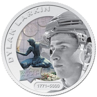 Fine Silver Coin with Colour - Upper Deck Grandeur Hockey Coin: Dylan Larkin Reverse