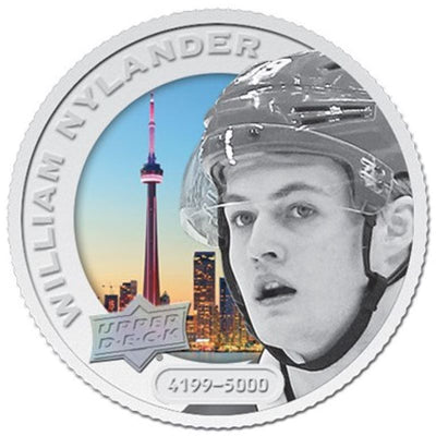 Fine Silver Coin with Colour - Upper Deck Grandeur Hockey Coin: William Nylander Reverse