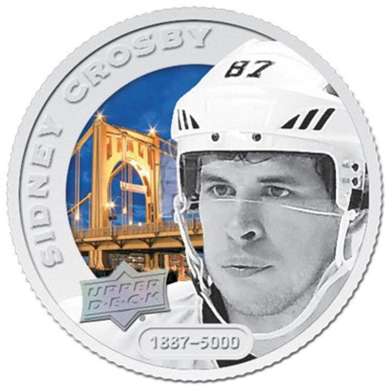 Fine Silver Coin with Colour - Upper Deck Grandeur Hockey Coin: Sidney Crosby Reverse