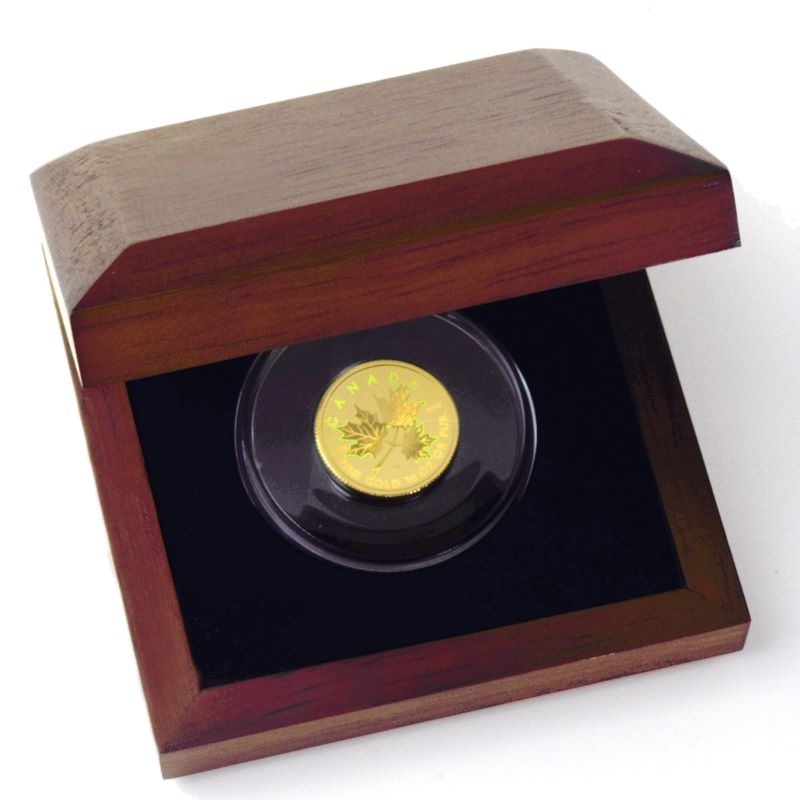 Fine Gold Hologram Coin - Maple Leaf Hologram Packaging