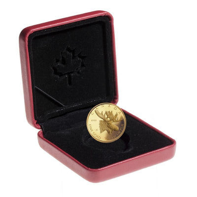 Fine Gold Coin - 25th Anniversary of the Gold Maple Leaf: Moose Packaging