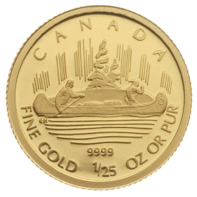 Pure Gold Coin - Canada's Voyageurs and Native Peoples Reverse