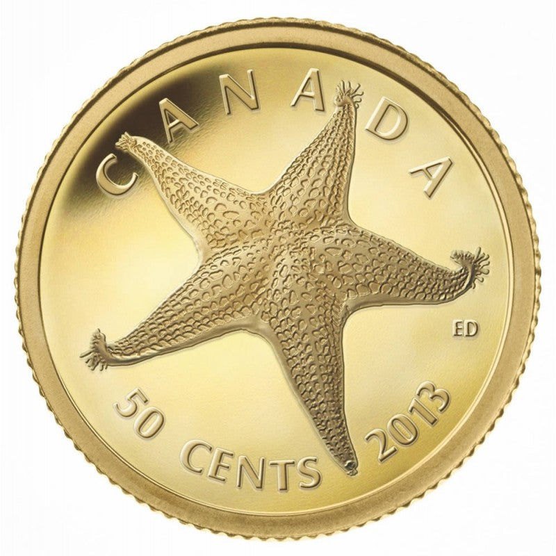 Pure Gold 4-Coin Set: Starfish Reverse