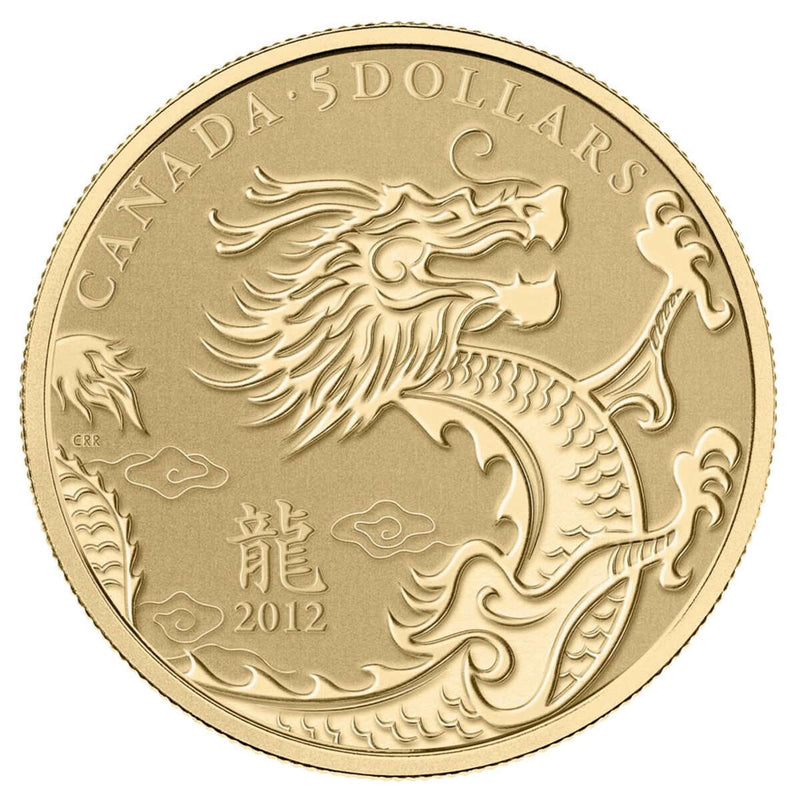 Pure Gold Coin - Year of the Dragon Reverse