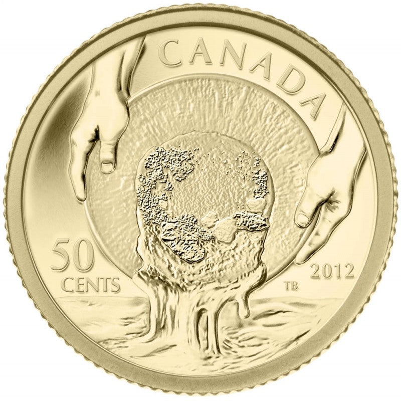 Pure Gold Coin - 150th Anniversary of the Caribou Gold Rush Reverse
