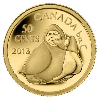 Pure Gold Coin - Owl Shaman Holding Goose Reverse
