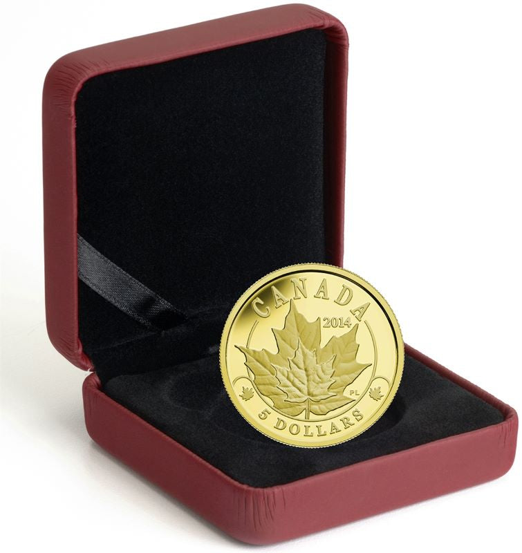 Pure Gold Coin - Overlaid Majestic Maple Leaves Packaging