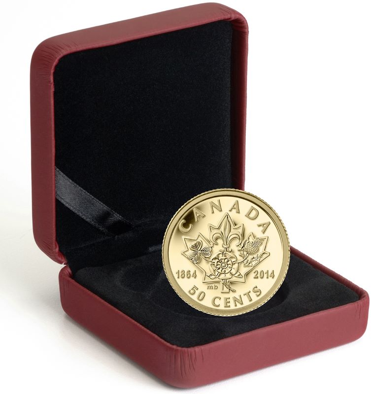 Pure Gold Coin - 150th Anniversary of the Quebec and Charlottetown Conferences Packaging
