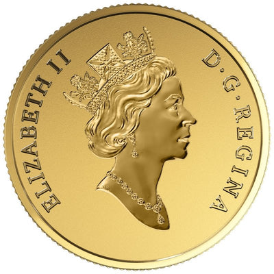 Pure Gold Coin – Maple Leaves with Queen Elizabeth II Effigy from 1990 Obverse