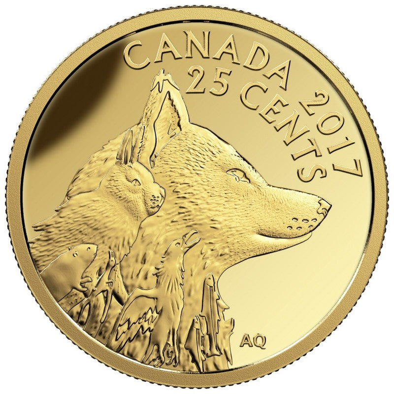 Pure Gold 4 Coin Set - Predator Vs. Prey: Inuit Arctic Fox Reverse