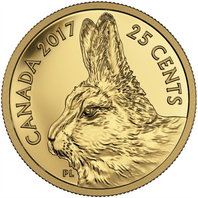 Pure Gold Coin – Predator vs. Prey Series: Traditional Arctic Hare Reverse