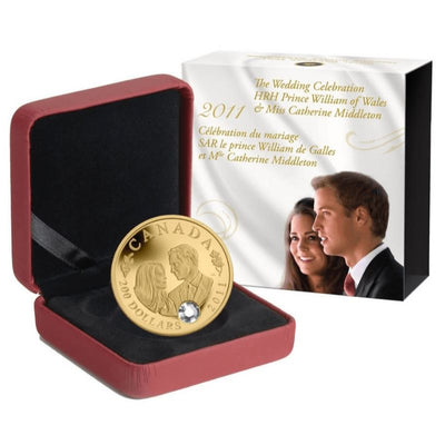22k Gold Coin with Swarovski Element - The Wedding Celebration of Their Royal Highnesses the Duke and Duchess of Cambridge Packaging