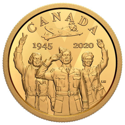 14k Gold Coin - 75th Anniversary of V-E Day: The Royal Canadian Air Force Reverse