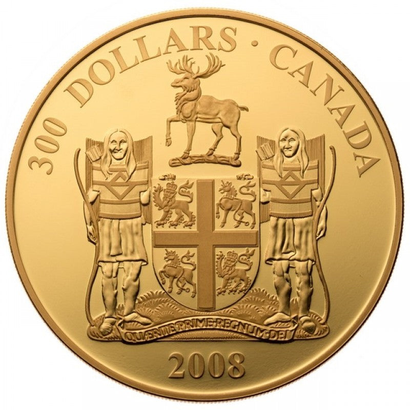 14k Gold Coin - Provincial Coat of Arms: Newfoundland and Labrador Reverse