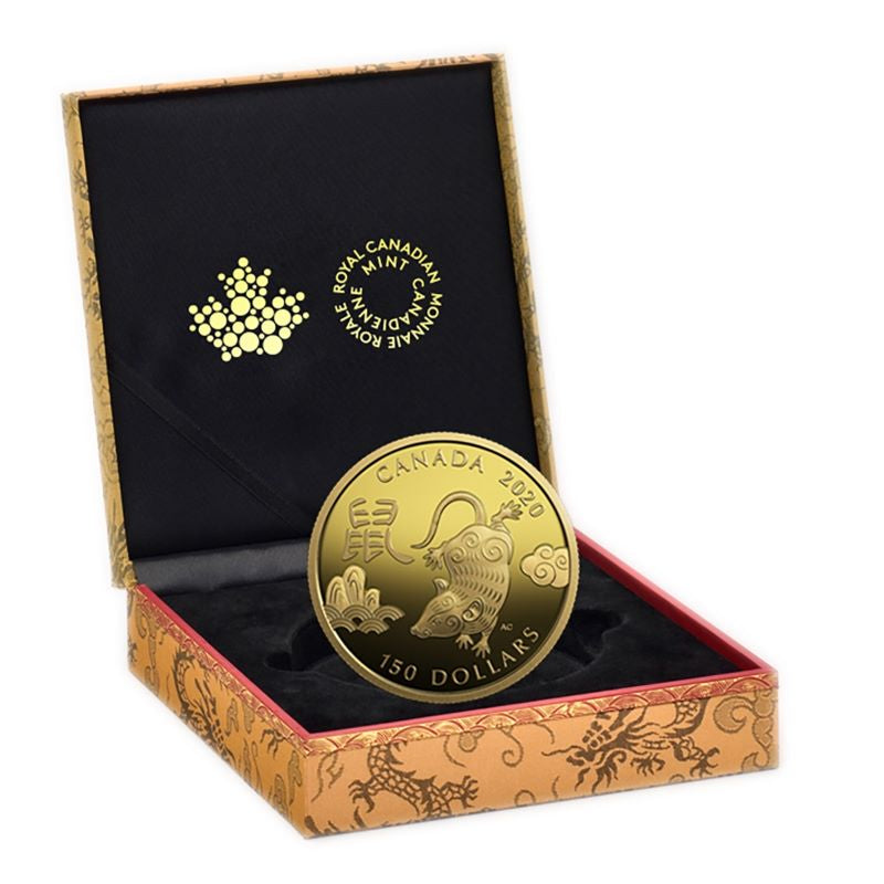 18k Gold Coin - Year of the Rat Packaging