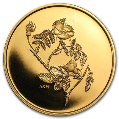 Pure Gold Coin - Alberta Wild Rose Reverse