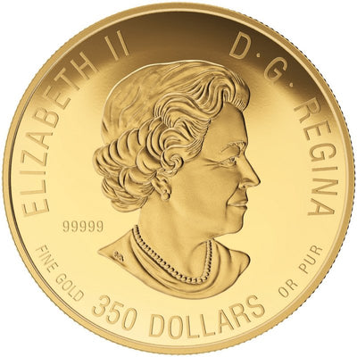 Pure Gold Coin - Imposing Alpha Wolf Obverse