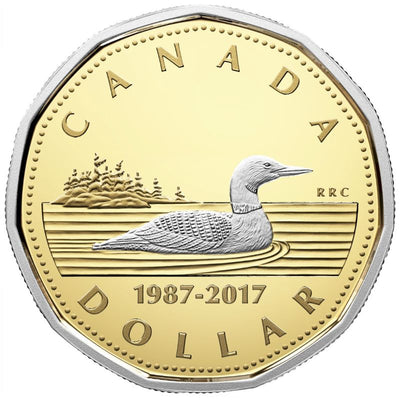 Pure Gold 2 Coin Set with Platinum Plating - 30th Anniversary of the Loonie: Loon Reverse