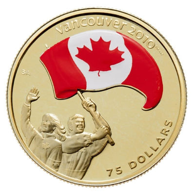 14k Gold Coin with Colour - Athletes' Pride Reverse