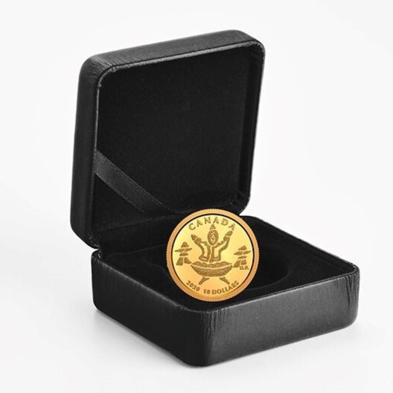 Pure Gold Coin - An Inuk and a Qulliq Packaging