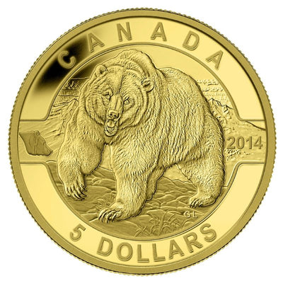 Pure Gold 4 Coin Set - O Canada: The Grizzly Bear Reverse