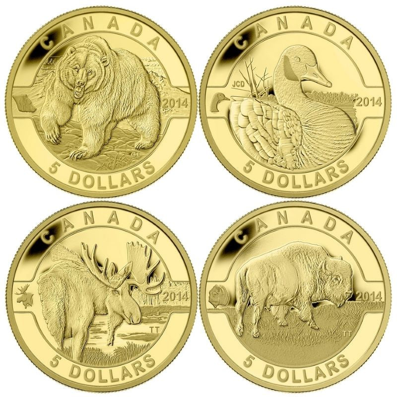Pure Gold 4 Coin Set - O Canada Reverse
