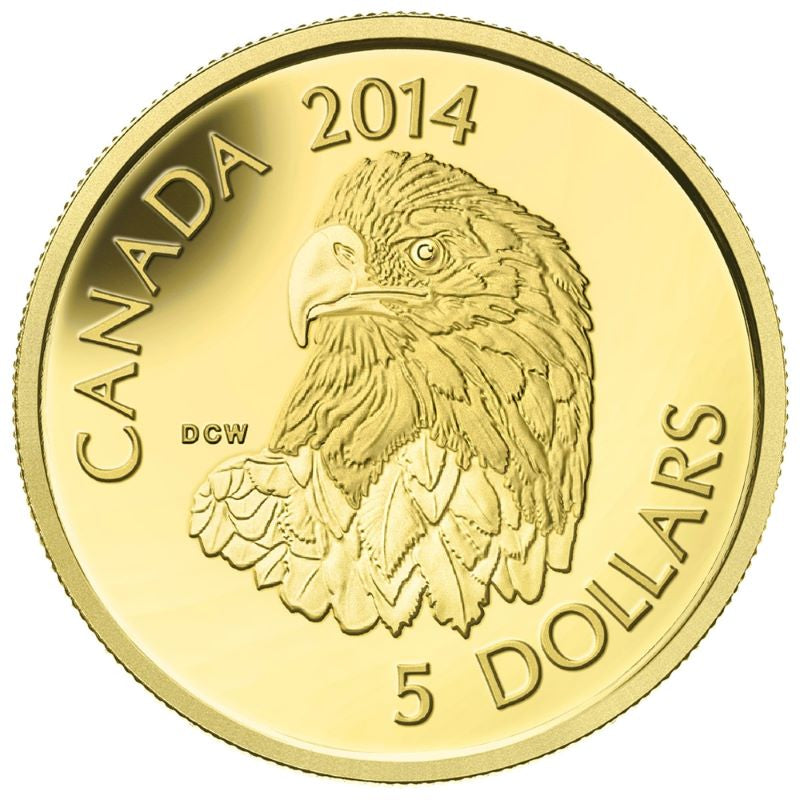 Pure Gold Coin - Bald Eagle Reverse