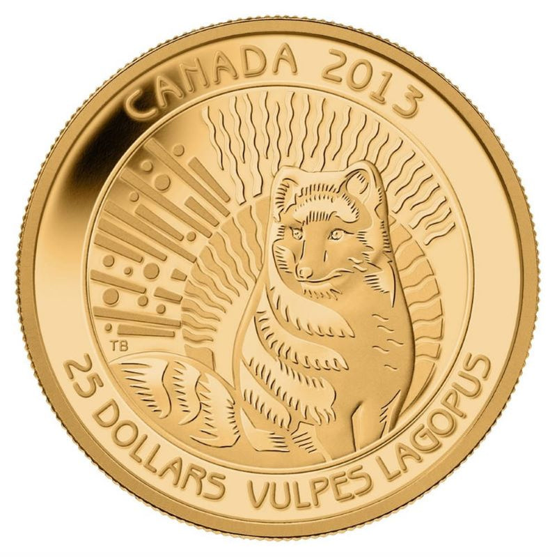 Pure Gold Coin - Untamed Canada: The Arctic Fox Reverse