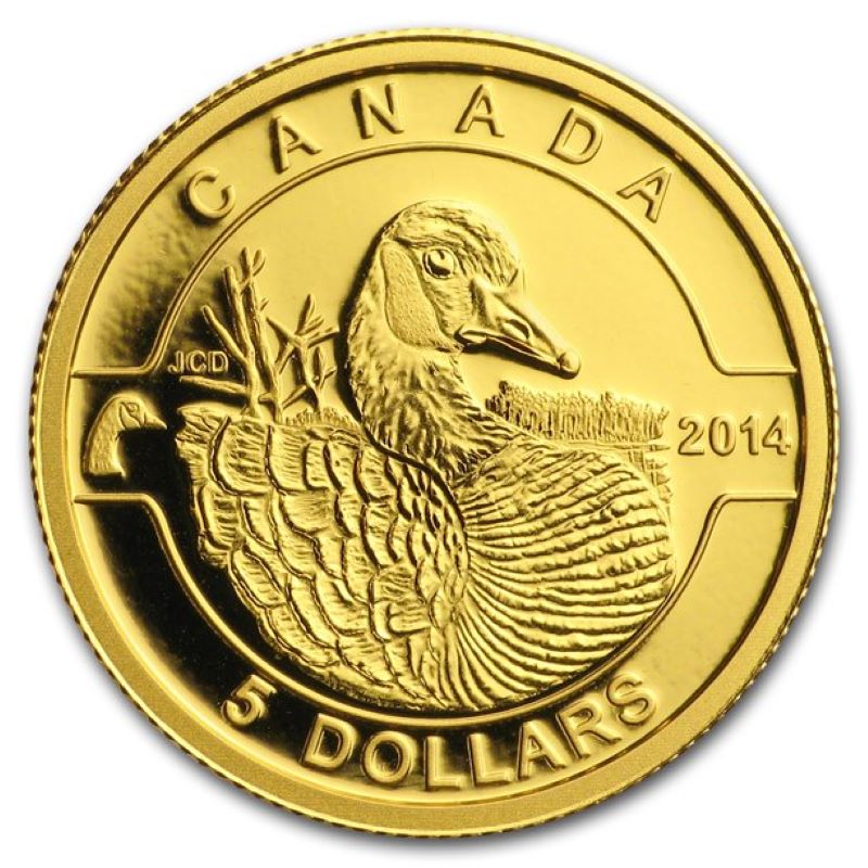 Pure Gold Coin - O Canada: Canada Goose Reverse