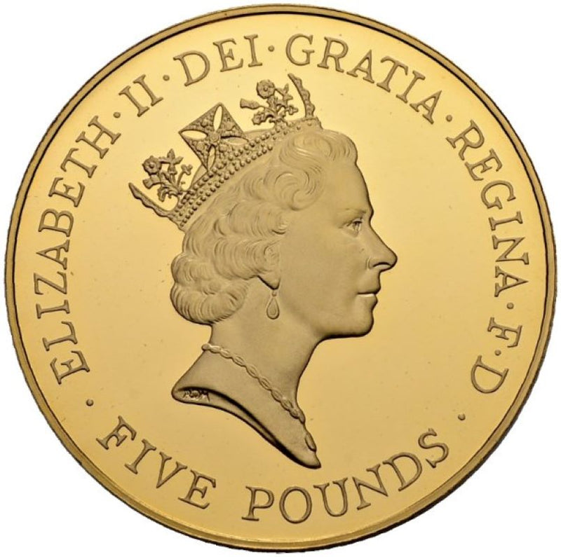 22k Gold Coin - Her Majesty Queen Elizabeth II 70th Birthday Obverse