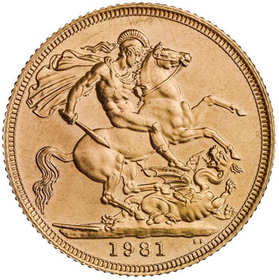22k Gold Coin - Proof Sovereign Reverse