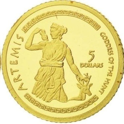 Pure Gold 12 Coin Set - The Smallest Gold Coins of the World: Artemis Reverse