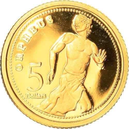Pure Gold 12 Coin Set - The Smallest Gold Coins of the World: Orpheus Reverse