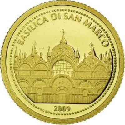 Pure Gold 12 Coin Set - The Smallest Gold Coins of the World: St. Mark's Basilica Reverse