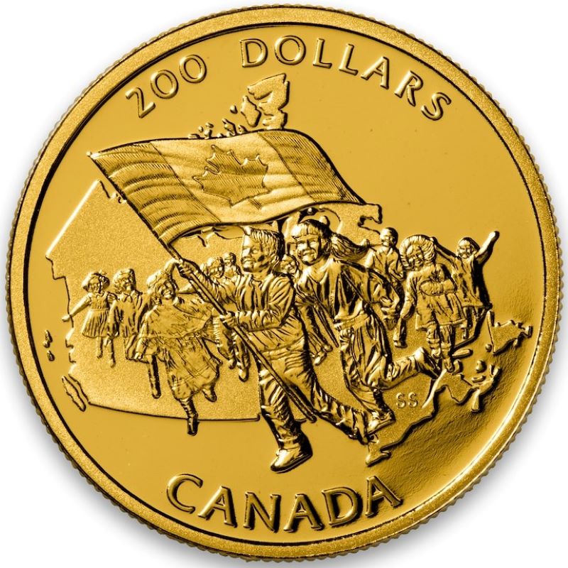 22k Gold Coin - The Canadian Flag&