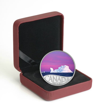Fine Silver Coin with Colour - Celebrating Canada's 150th: Iceberg At Dawn Packaging