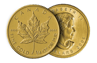 1/4oz Canadian Pure Gold Fractional Maple Leaf Coin
