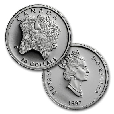 Pure Platinum 4 Coin Set - Wood Bison Fractional Set: Tenth Ounce