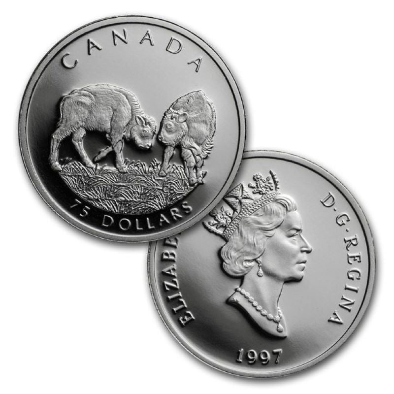 Pure Platinum 4 Coin Set - Wood Bison Fractional Set: Quarter Ounce