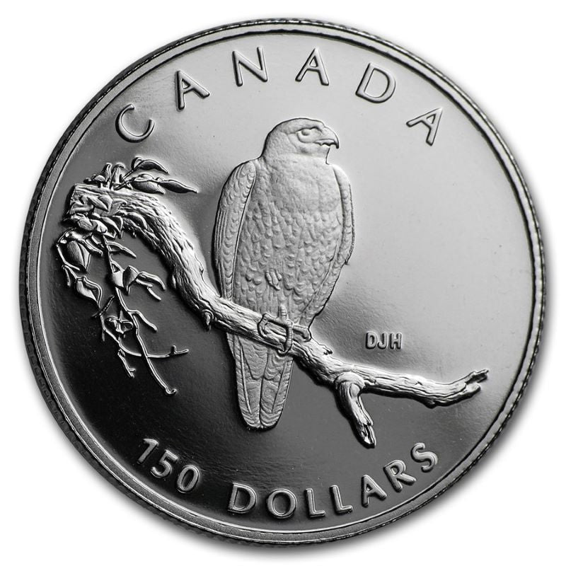 Pure Platinum 4 Coin Set - Peregrine Falcon Fractional Set: Half Ounce Reverse