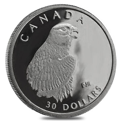 Pure Platinum 4 Coin Set - Peregrine Falcon Fractional Set: Tenth Ounce Reverse
