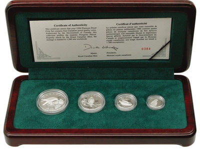 Pure Platinum 4 Coin Set - Peregrine Falcon Fractional Set