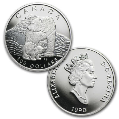 Pure Platinum 4 Coin Set - Polar Bear Fractional Set: Ounce 
