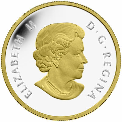 Fine Silver Gold Plated Coin - Celebrating Canada Obverse